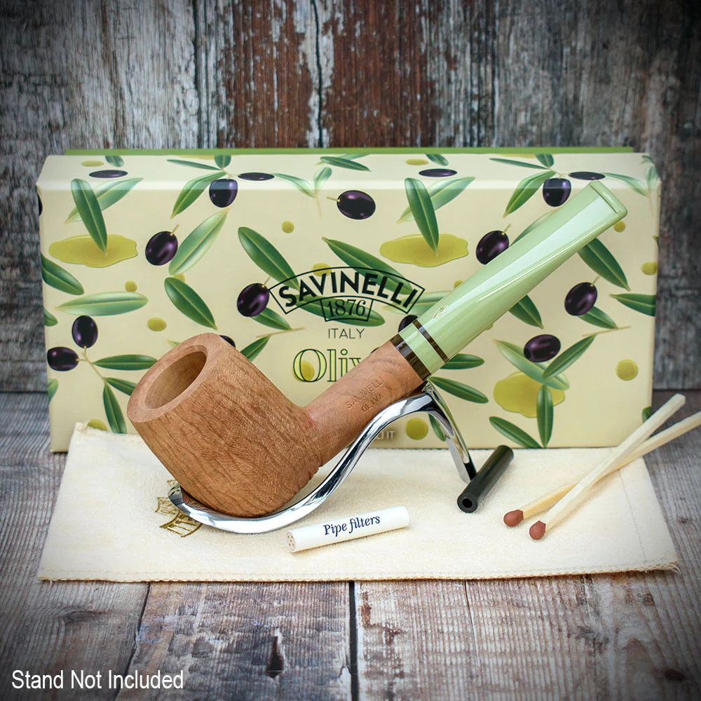 Savinelli Oliva Natural Rustic 111 - 6mm Briar Pipe
