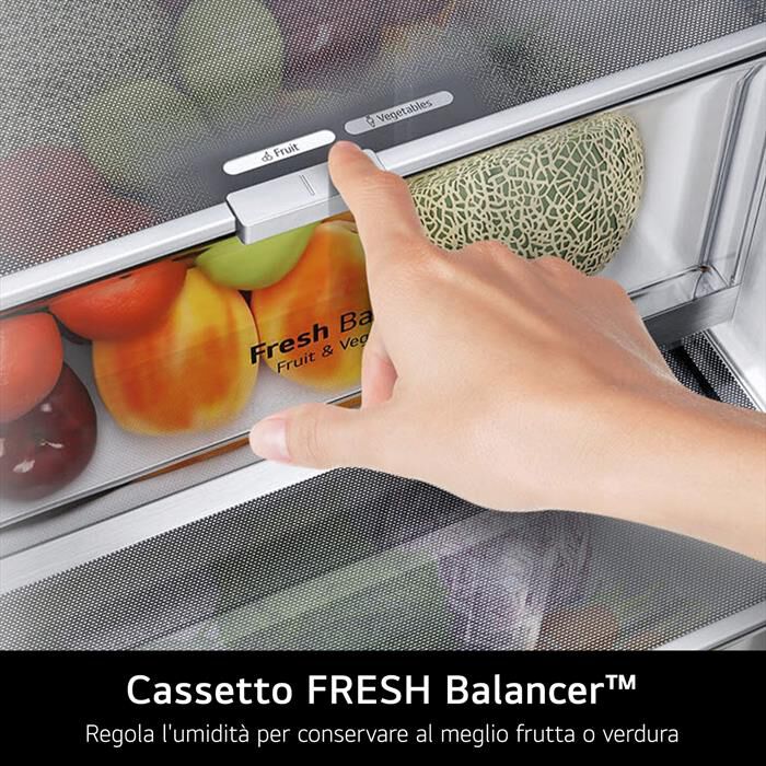 LG - Frigorifero combinato GBBW322CEV Classe C 465lt-Nero