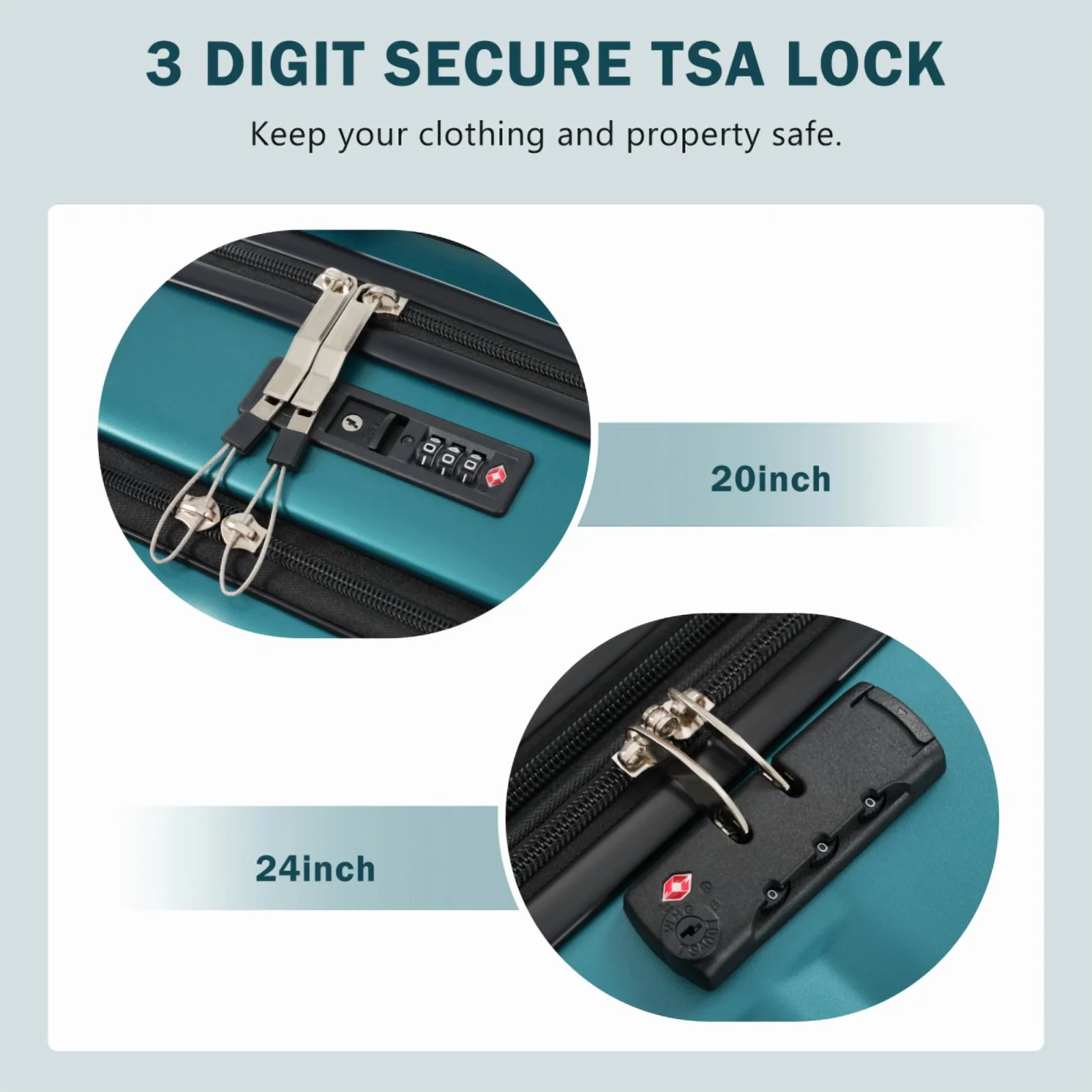 Front Opening Luggage Set 3 Piece, Hardside Carry on Suitcase with USB Port, Expandable Luggage with Handle Bag Spinner Wheels TSA Lock