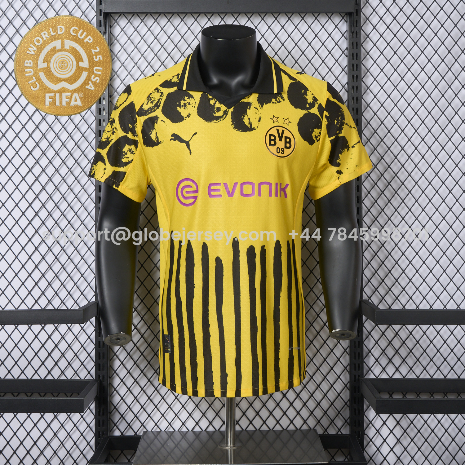 Dortmund 2025 Club World Cup Home Jersey With Chest Sponsor - Player Version