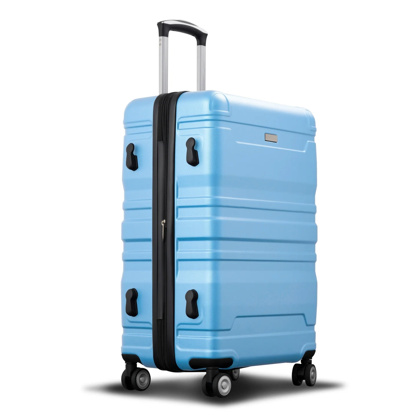 Luggage Sets New Model Expandable ABS Hardshell 3pcs Clearance Luggage Hardside Lightweight Durable Suitcase sets Spinner Wheels Suitcase with TSA Lock 20''24''28''(blue and brown)