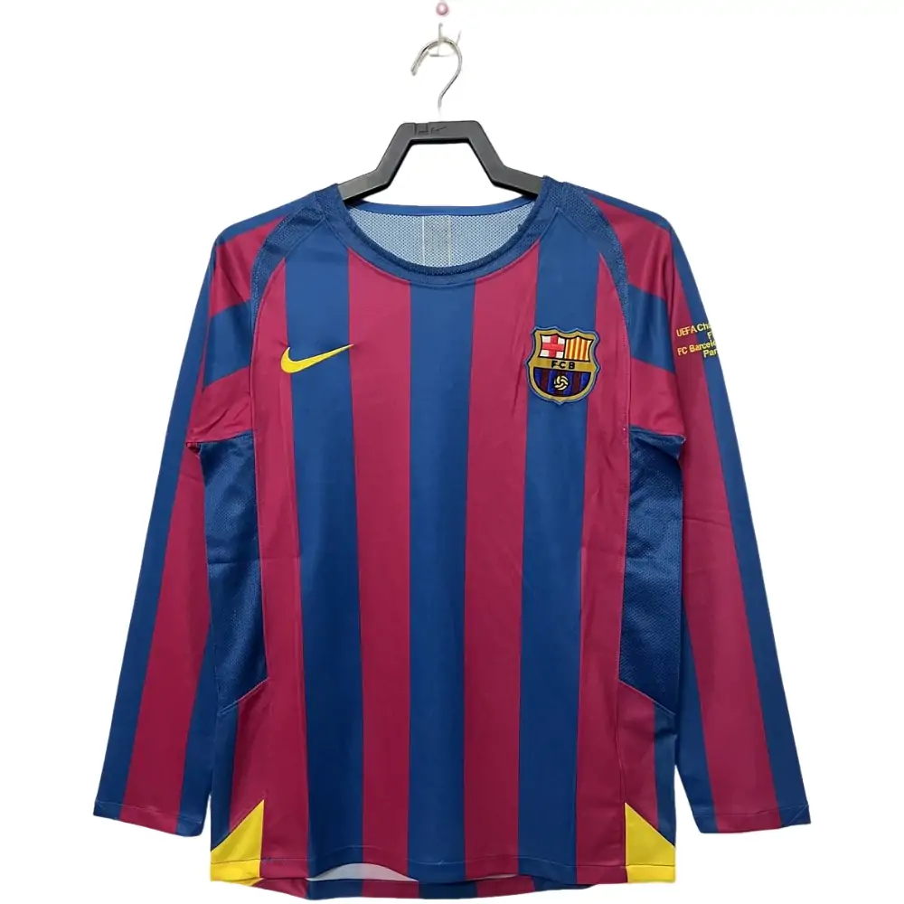 2005/2006 Barcelona Home Long Sleeve Champions League Edition