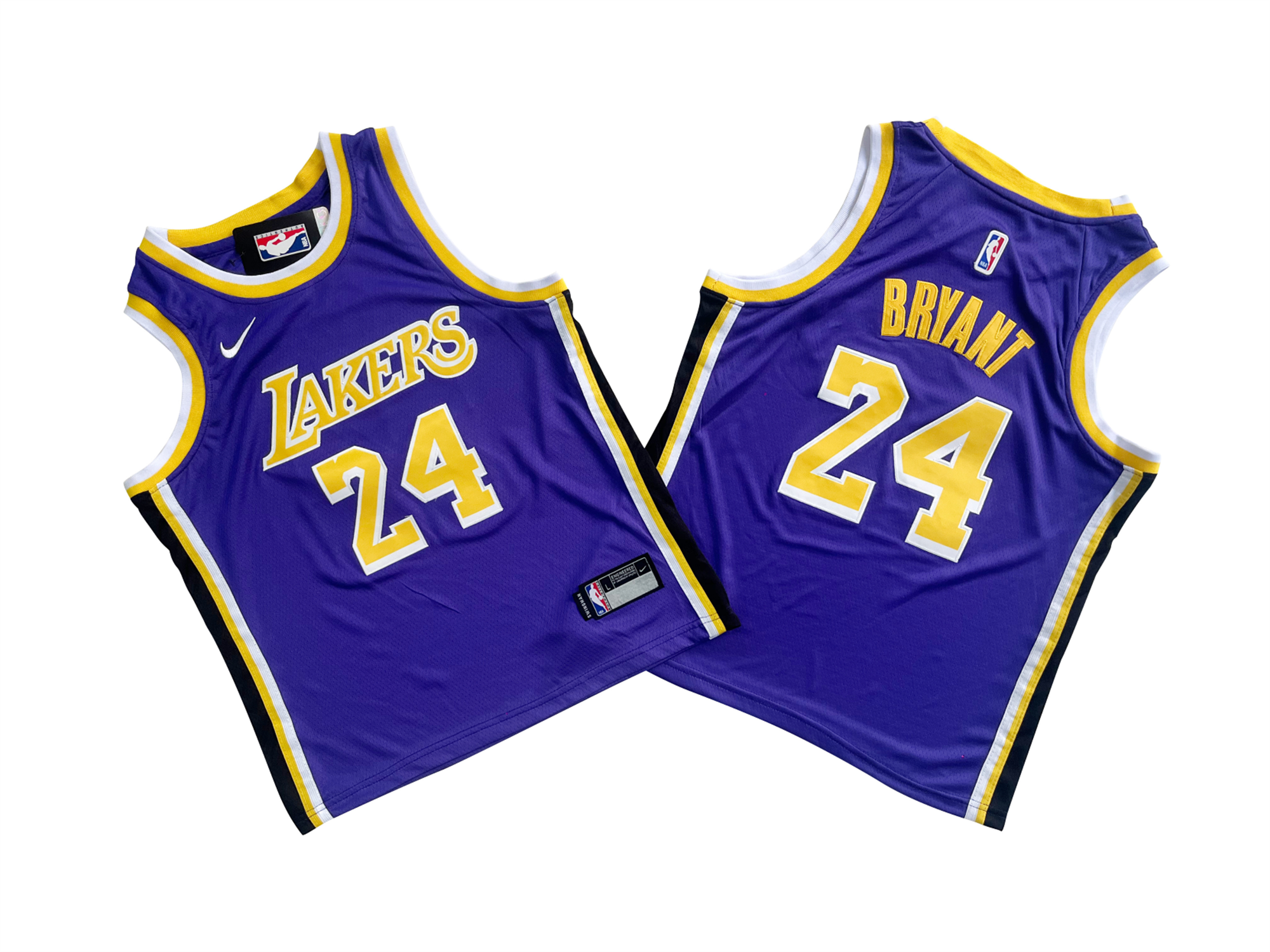 Youth Los Angeles Lakers #24 Kobe Bryant Purple NBA Swingman Statemen