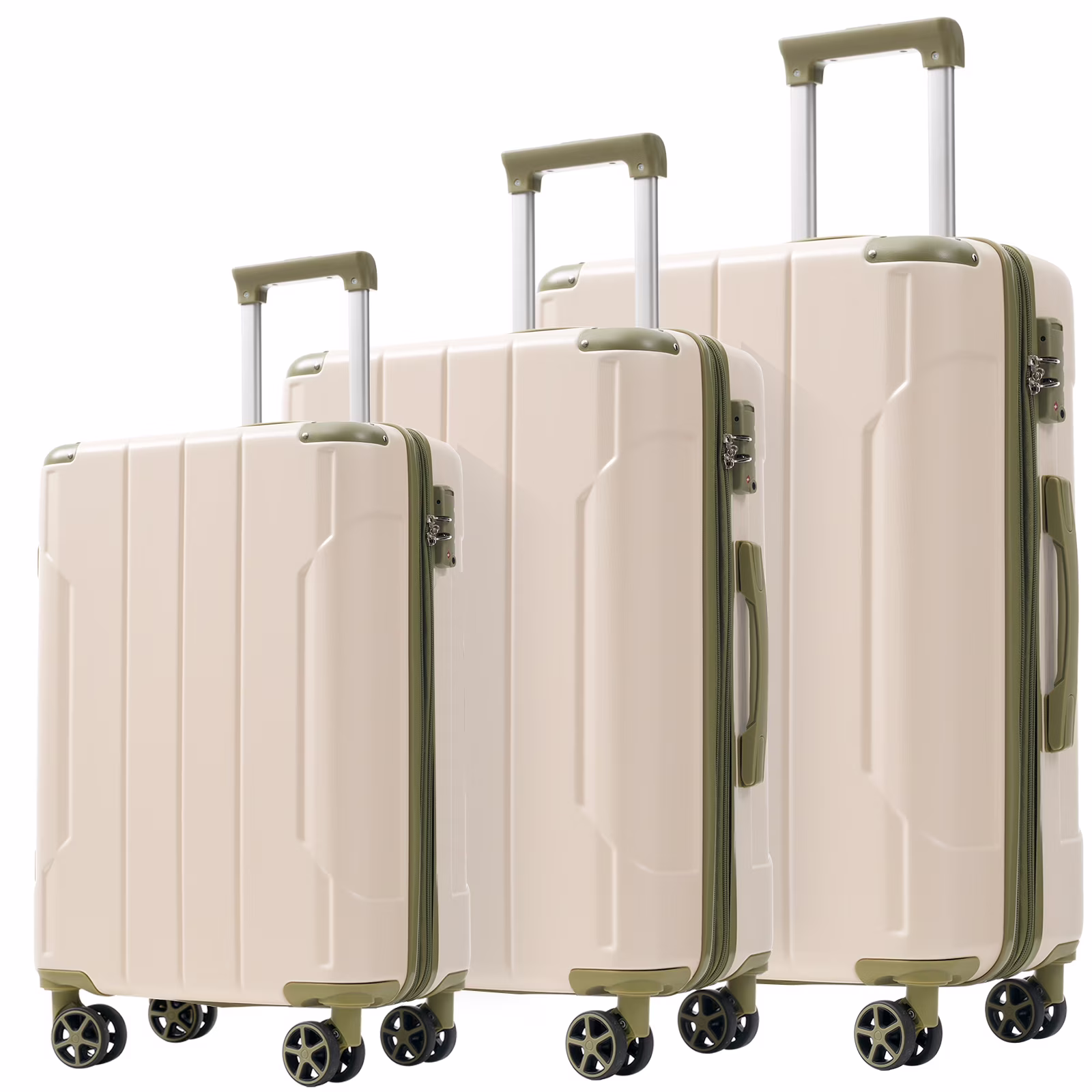 EUROCO 3 Piece Luggage Set, Expandable Hardshell Suitcase with TSA Lock and Double Spinner Wheels,ABS Lightweight Durable Travel luggage Set(20