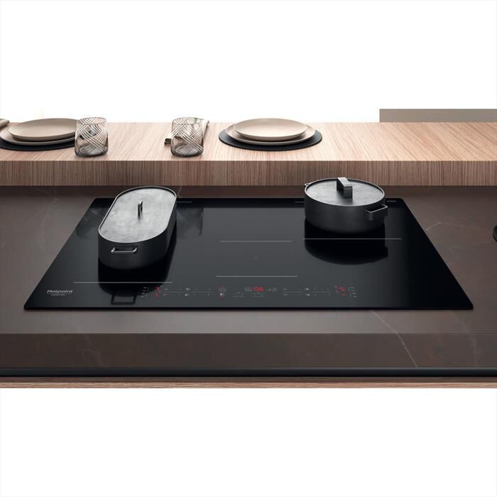 HOTPOINT ARISTON - Piano cottura induzione HB 0577B NE 77 cm-Nero