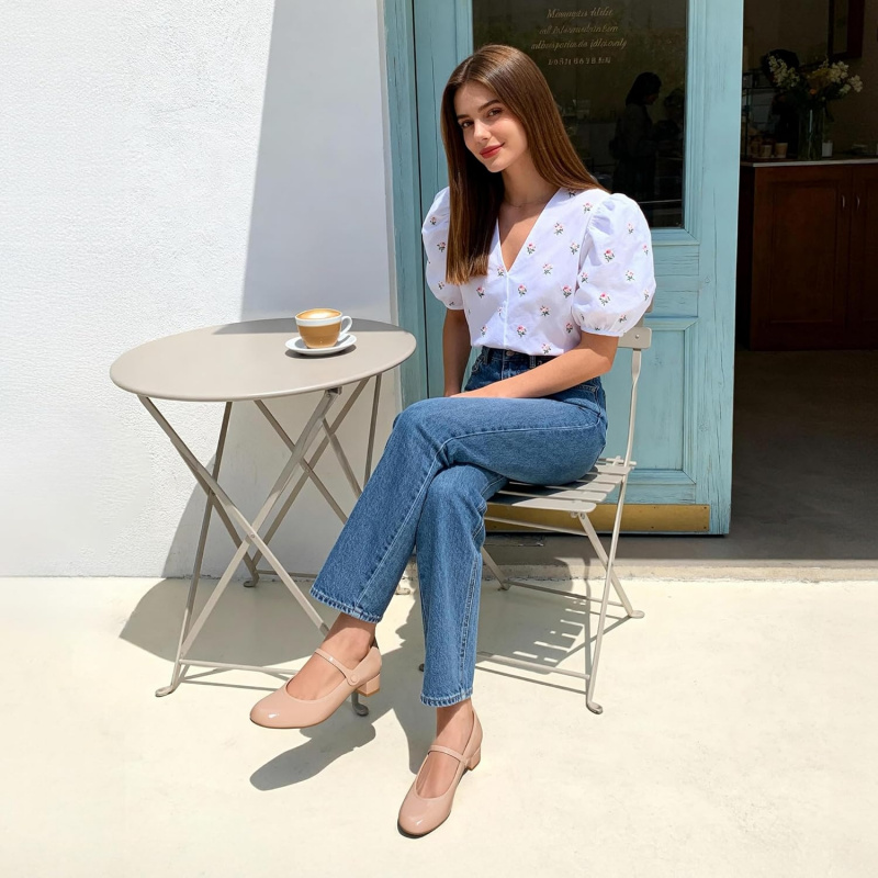 Women's Mary Jane Chunky Low Heels Comfortable