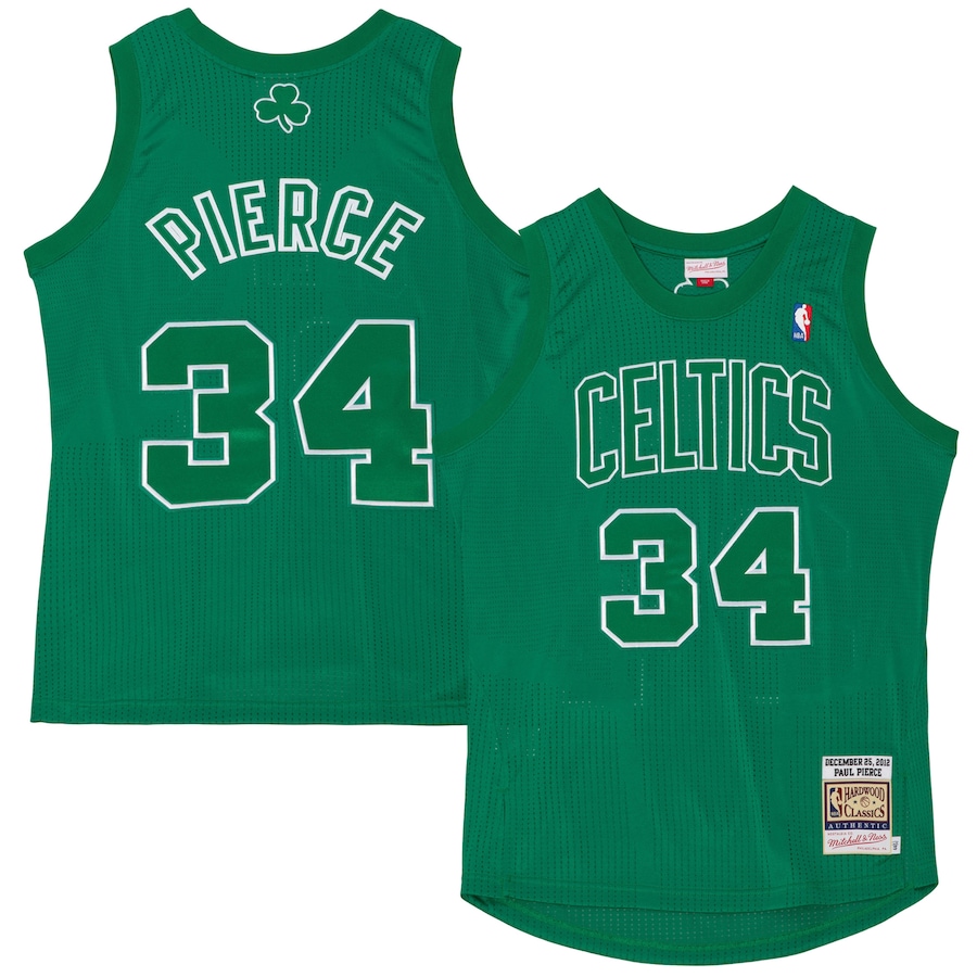 Men's Boston Celtics Paul Pierce Mitchell & Ness Kelly Green 2012 Authentic  Jersey
