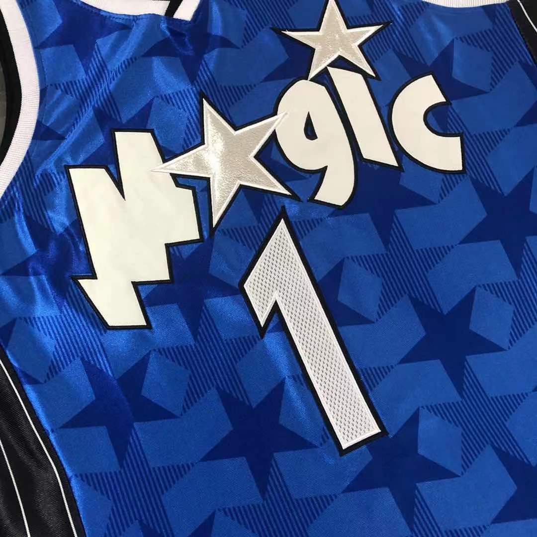 Magic 1# McGrady 00-01 AU Player Edition Retro MN Mercerized Jersey - Blue