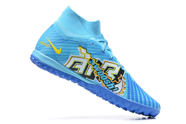 Assassin 15th generation high-top fully knitted waterproof MD air cushion grass spike football shoes