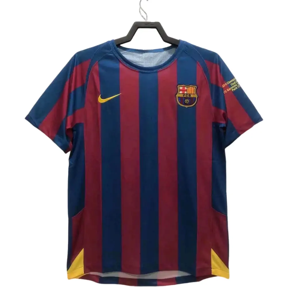 2005/06 Barcelona Retro Home Jersey Champions League Edition - Fans Edition