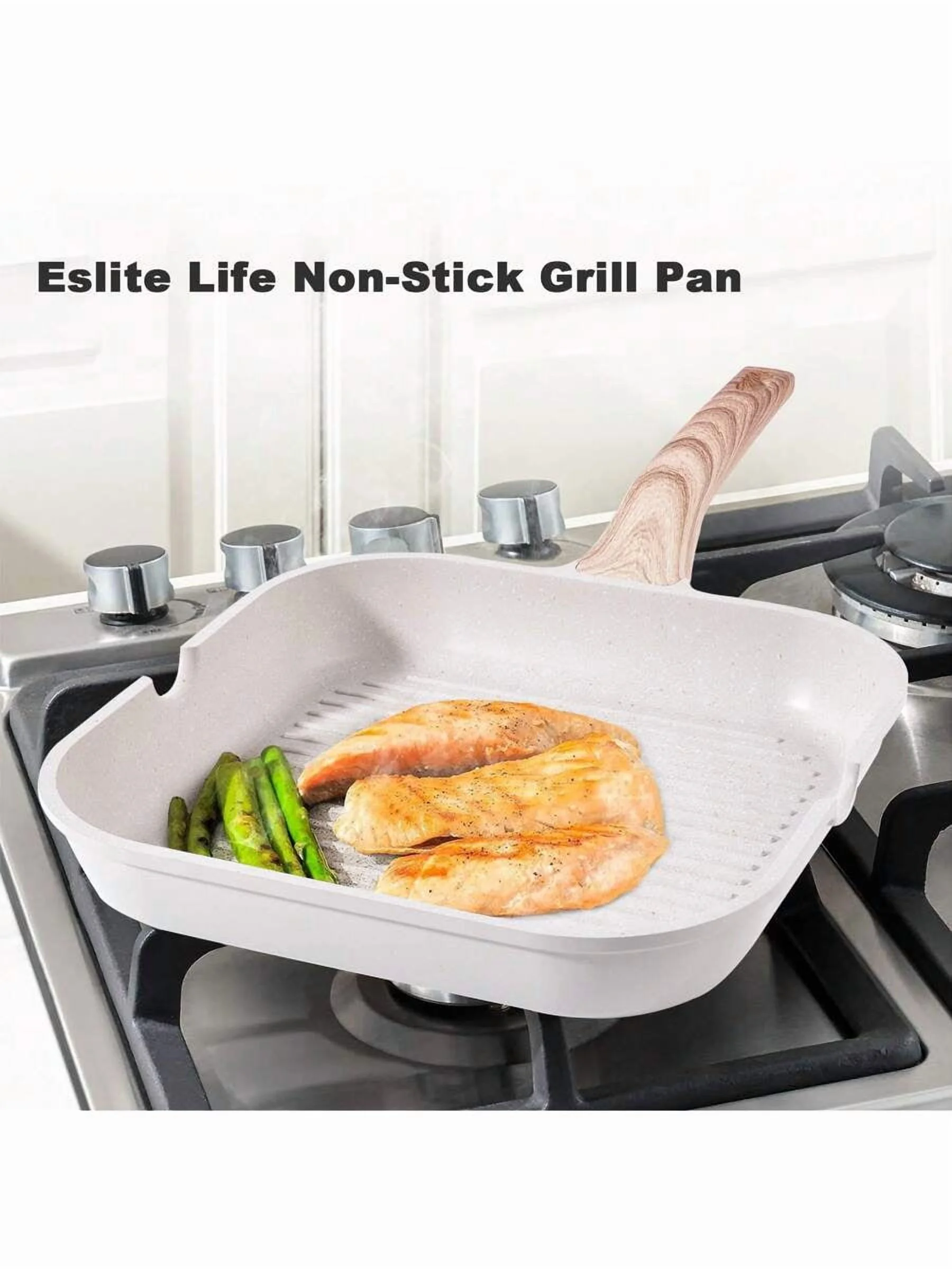 Caannasweis Pots And Pans Set Nonstick Cookware Sets Kitchen Cooking Pot Granite Frying Pans 20 Pieces