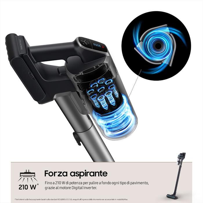 SAMSUNG - Scopa elettrica JET 85 PREMIUM VS20C852FTB-Midnight Blue