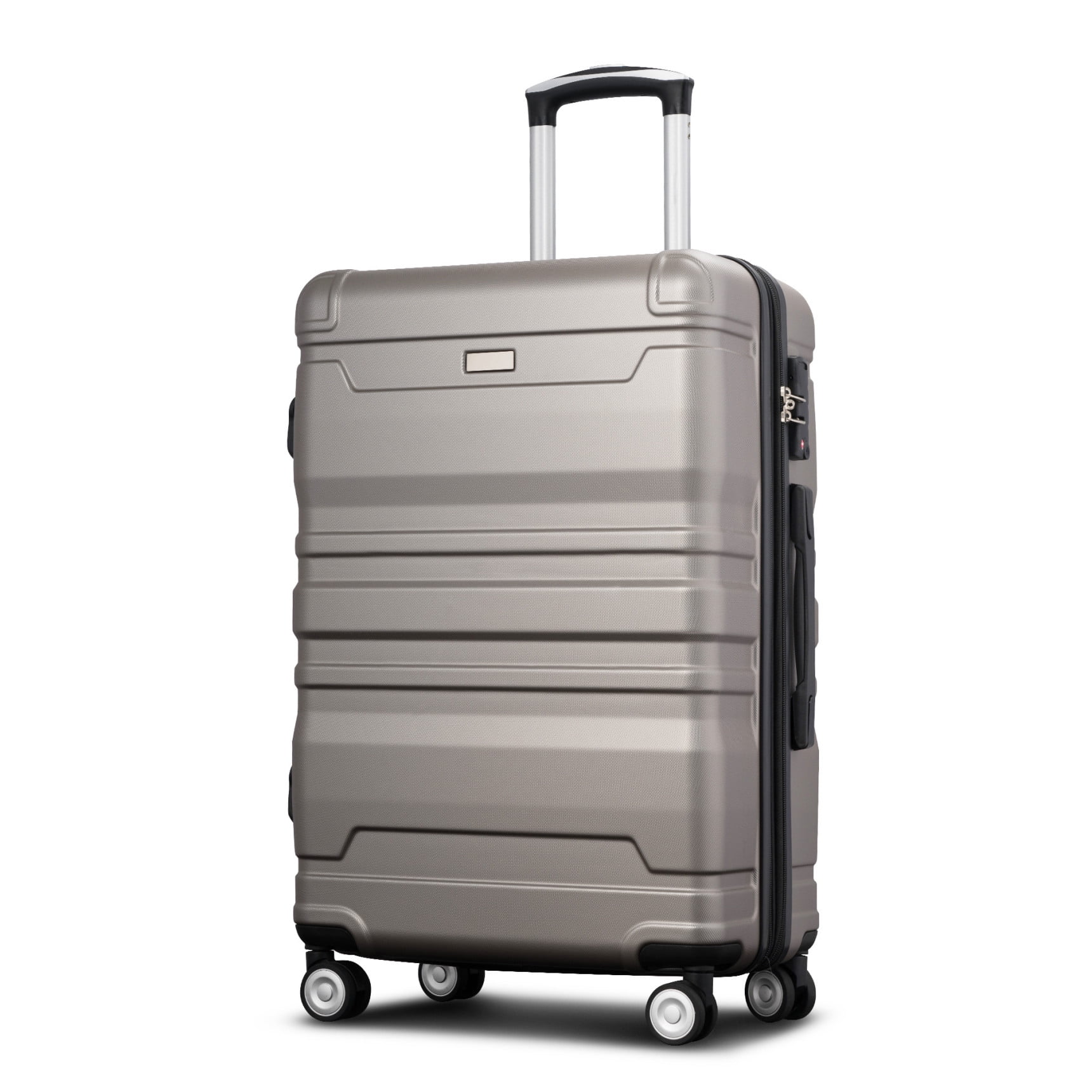 Luggage Sets New Model Expandable ABS Hardshell 3pcs Clearance Luggage Hardside Lightweight Durable Suitcase sets Spinner Wheels Suitcase with TSA Lock 20''24''28''(blue and brown)
