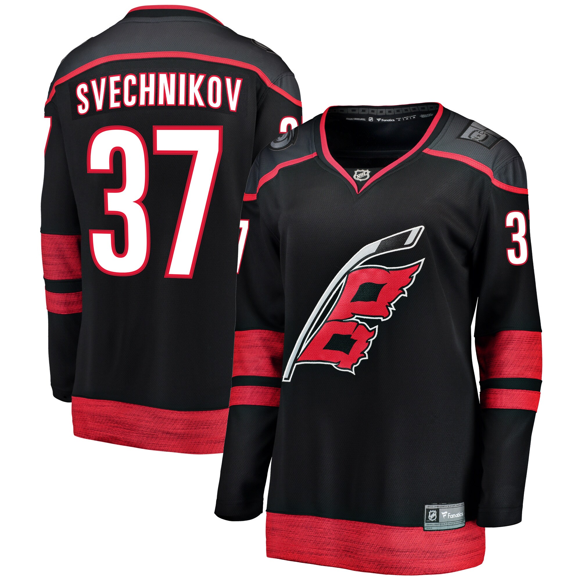 Andrei Svechnikov Carolina Hurricanes Fanatics Women’s Home Breakaway  Jersey – Black