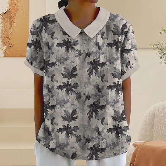 Womens Leaves Print Short