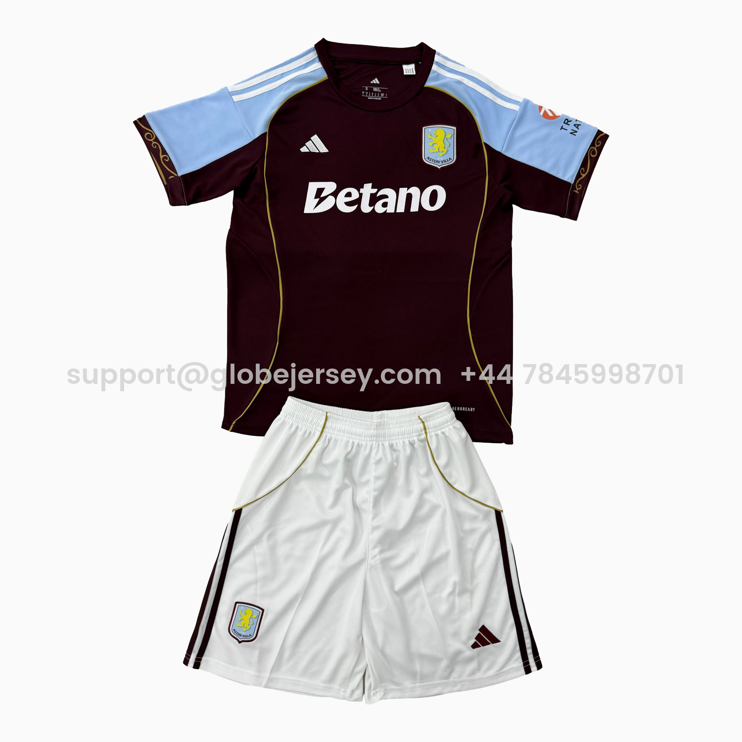 Aston Villa 25-26 Home Men's Adult Jersey Set - Fans Version