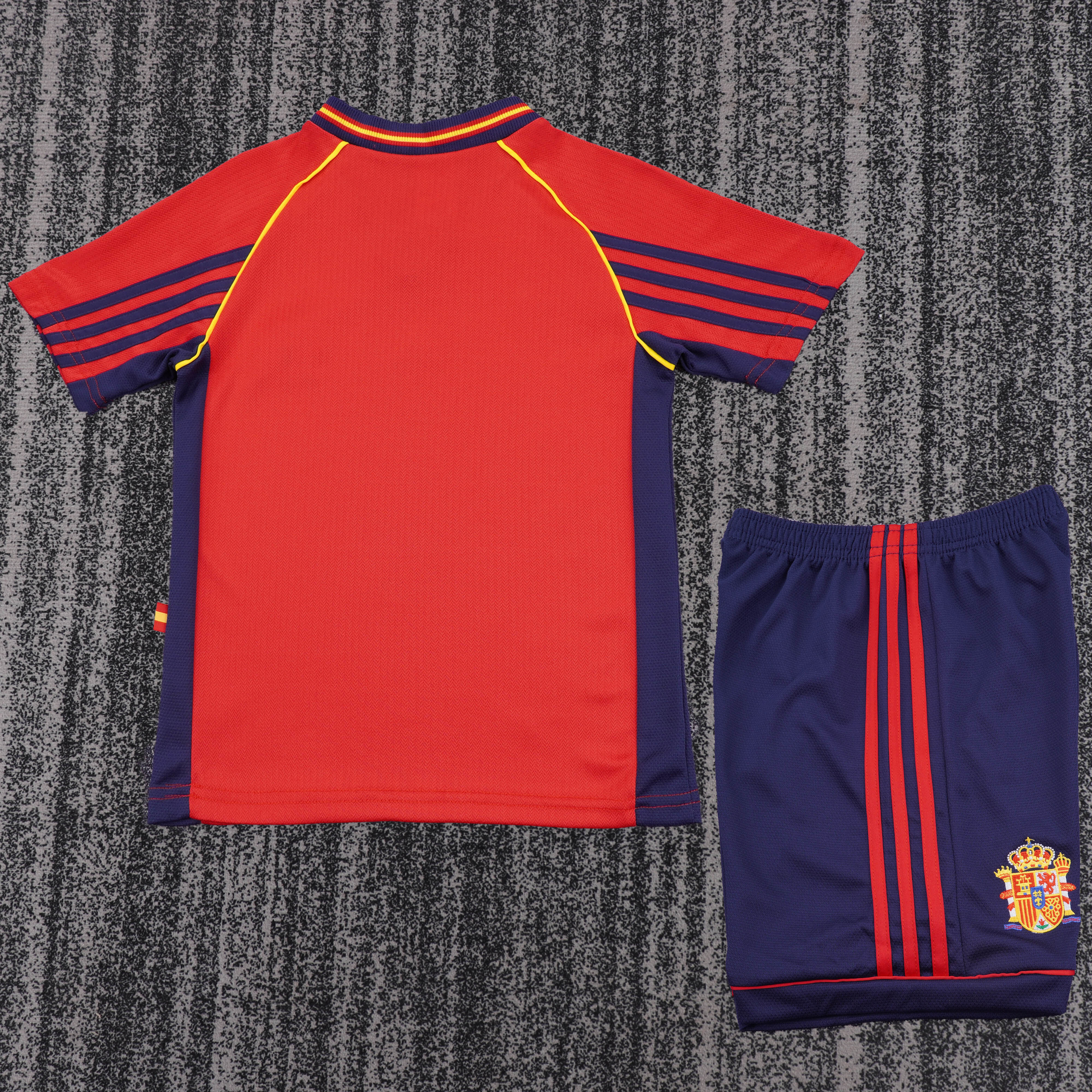 1998 Spain Home Retro Children's Jersey Set - Fans Edition