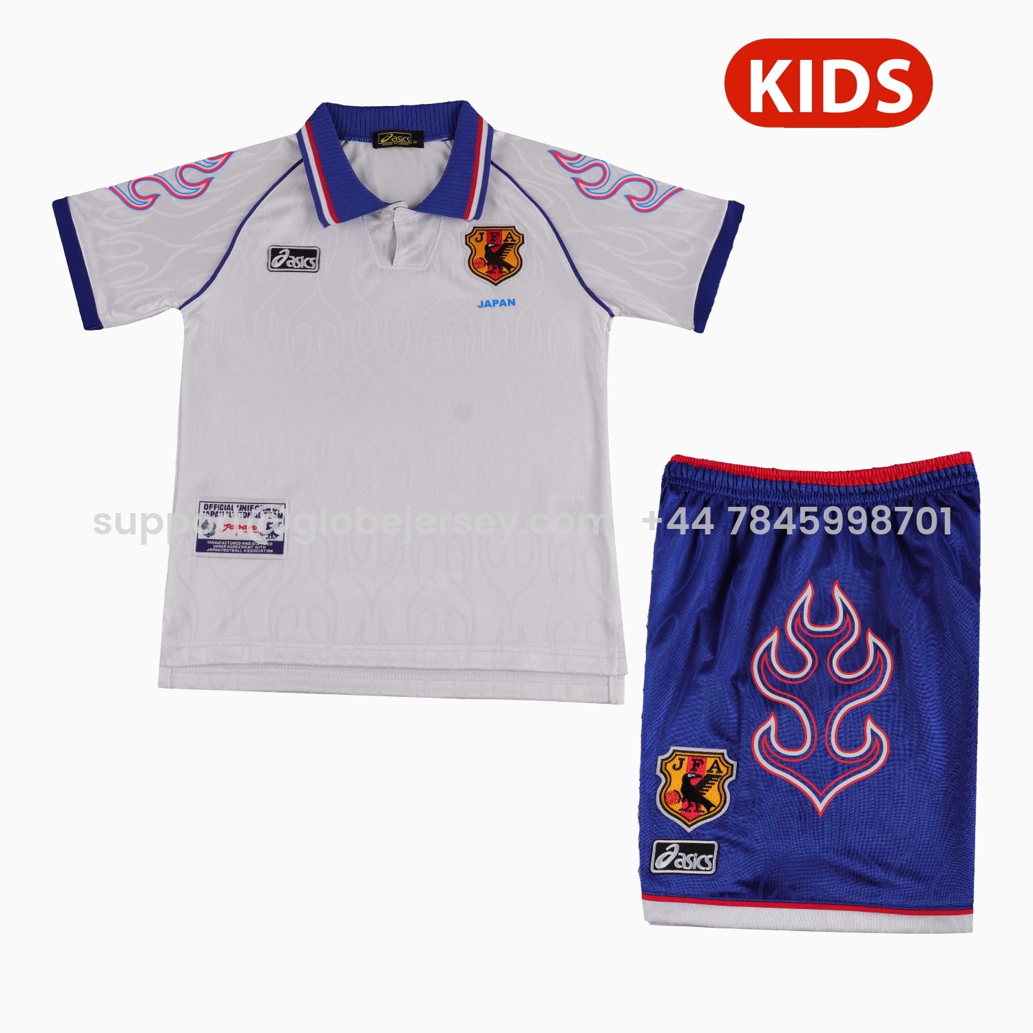 Retro Japan 1998 Away White Kids Kit