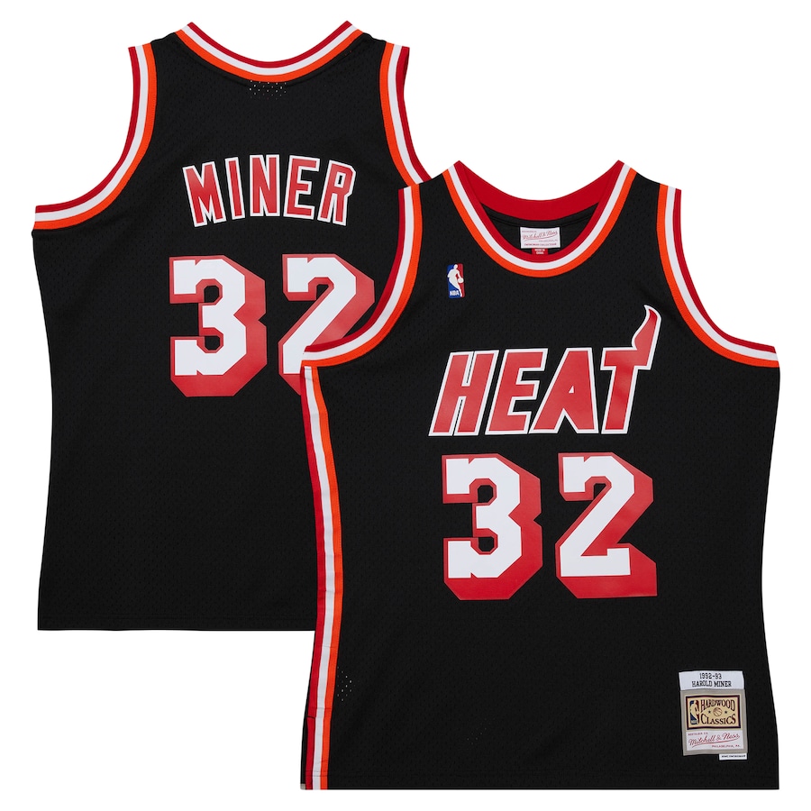 Men's Miami Heat Ray Allen Mitchell & Ness Black 2013/14 Hardwood Classics Swingman Jersey