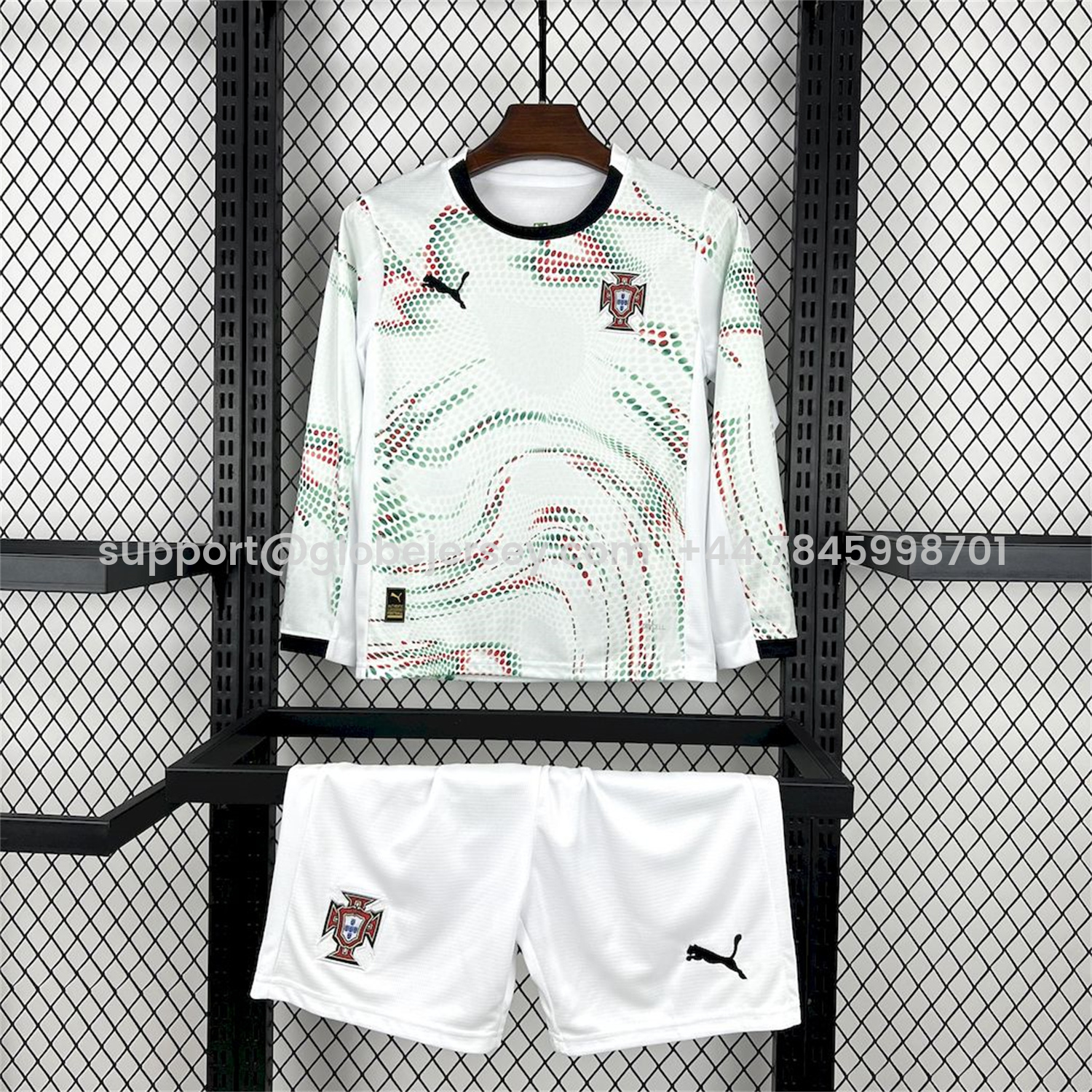 Portugal 2025-26 Away Long Sleeves Kids Kit