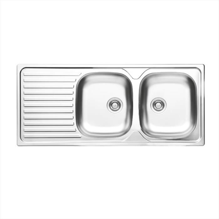GLEM GAS - Lavello lineare GL216IXD 2 vasche-Inox