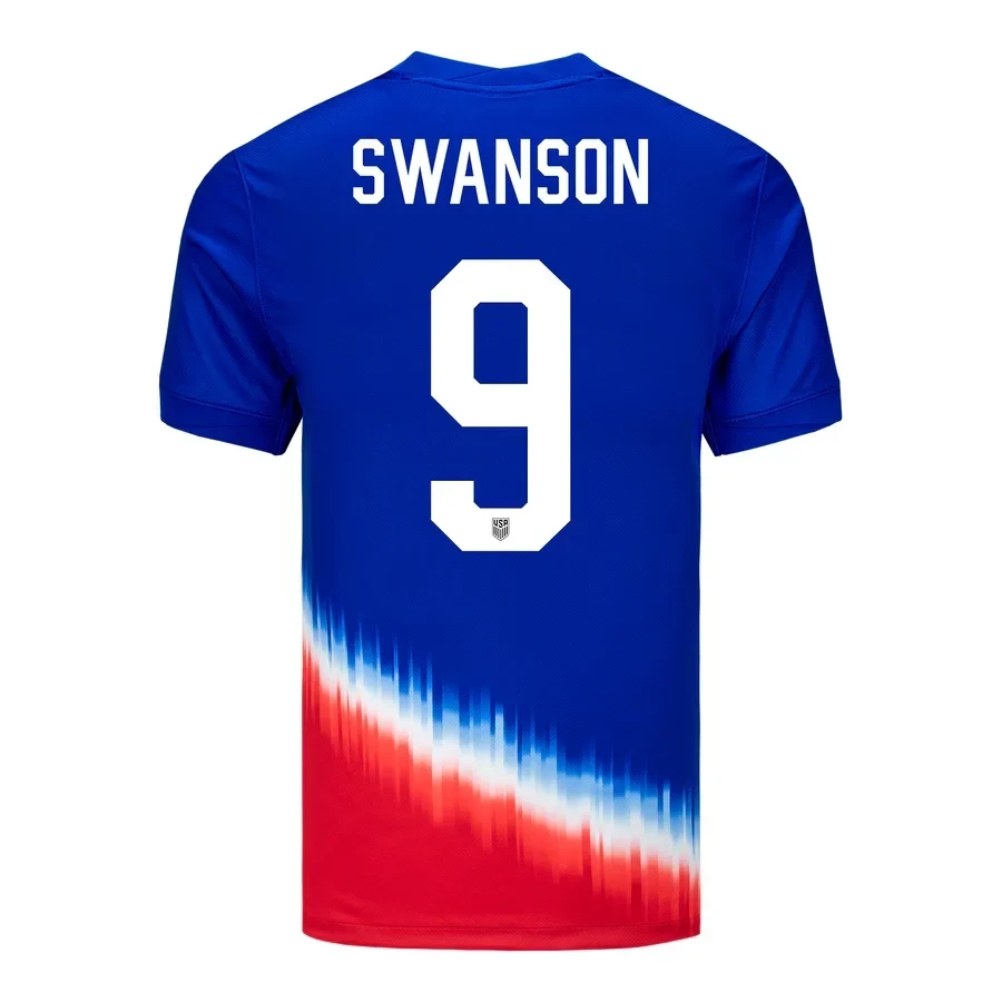 Mallory Swanson 9 USWNT 2024 American Icon Away Stadium Jersey – Men Blue