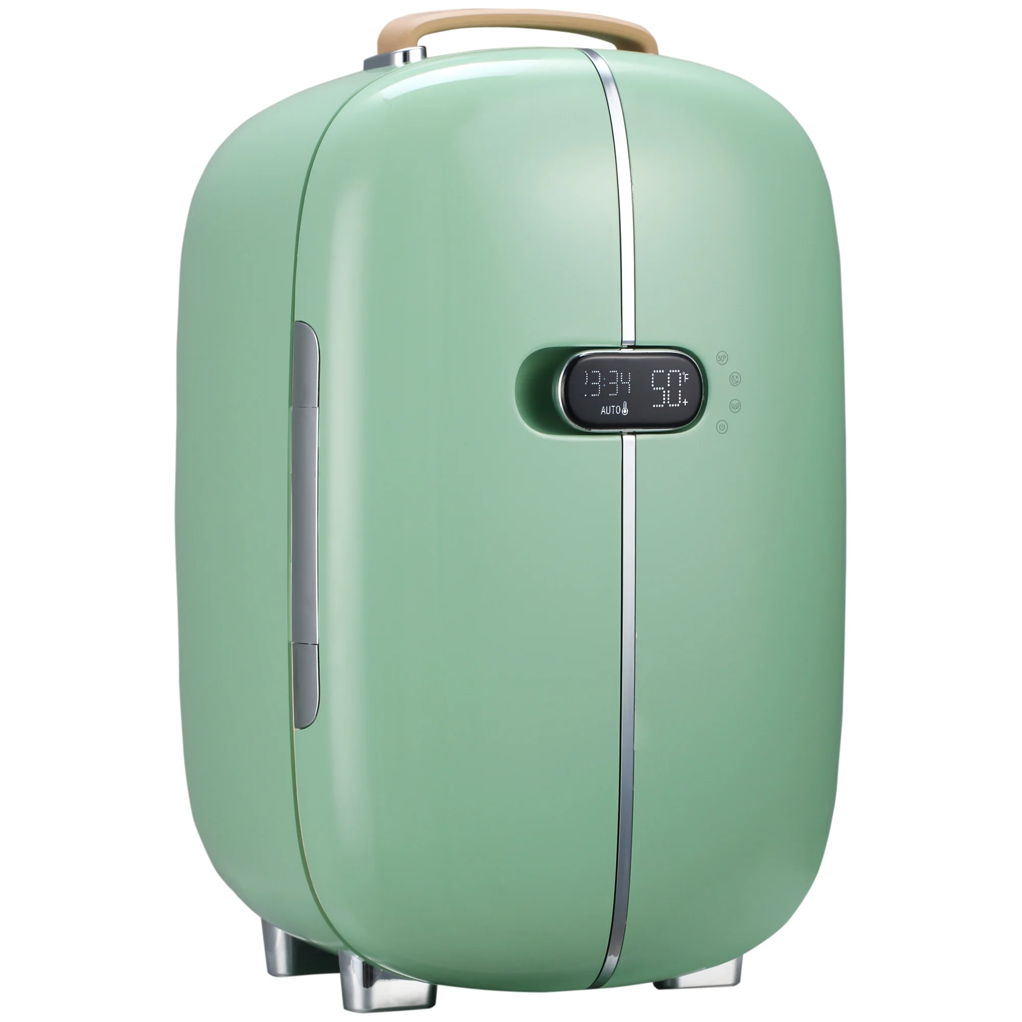 HOMCOM 0.4 Cu. Ft Portable Beauty Fridge with LED Lighting for Makeup