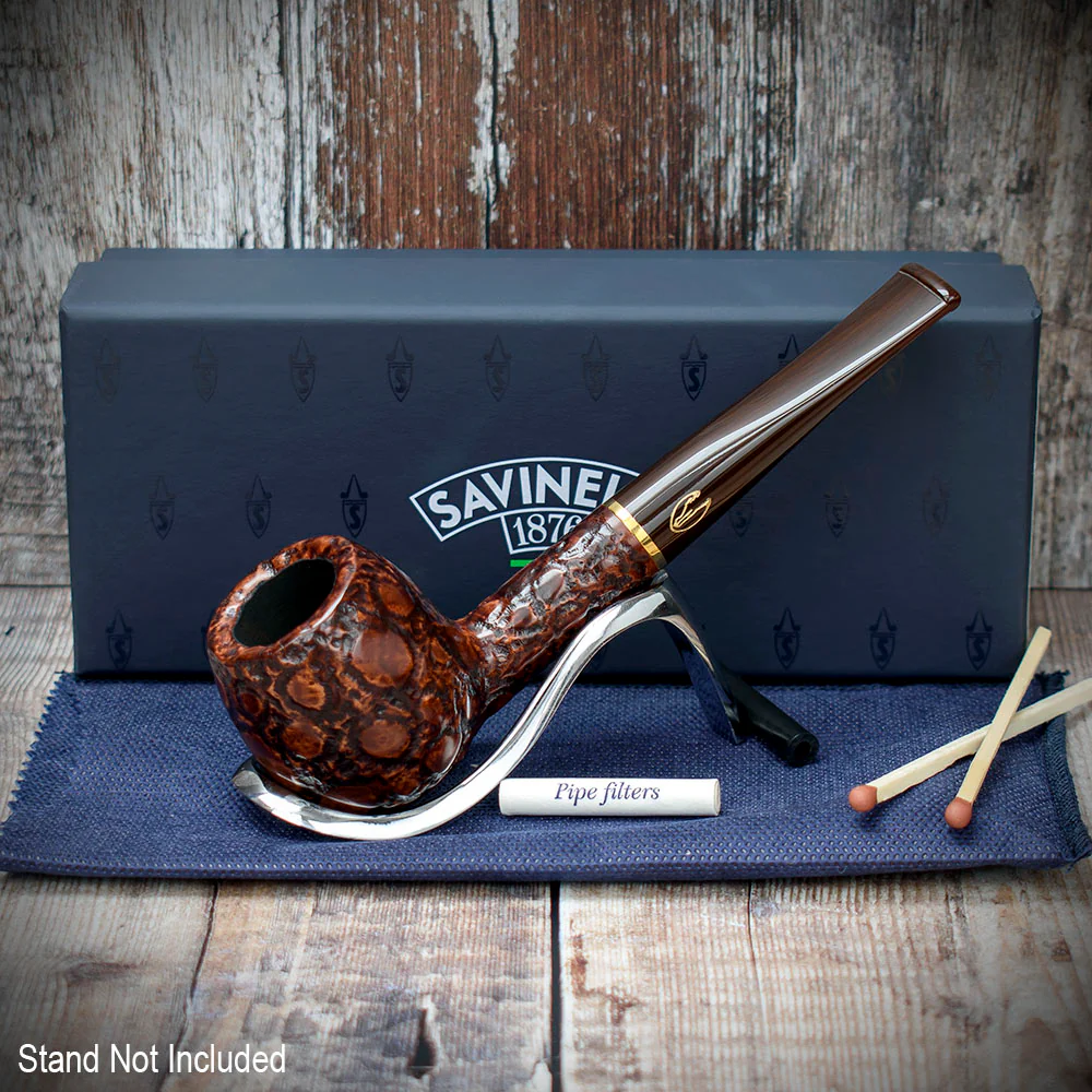 Savinelli Alligator Brown 207 - 6mm Briar Pipe