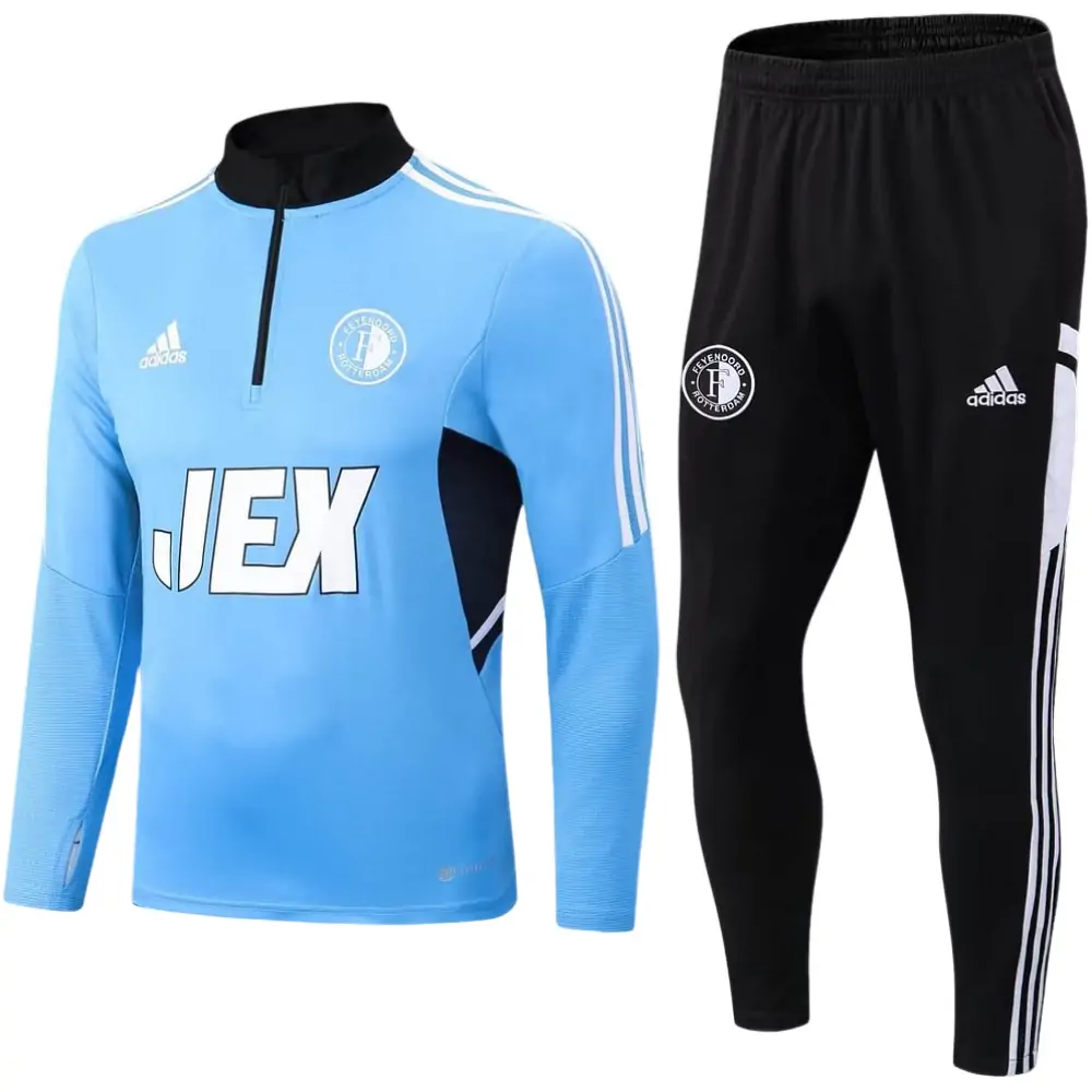 2022/2023 Feyenoord Rotterdam Half-Pull Training Suit Blue Football Shirt 1:1 Thai Quality Set