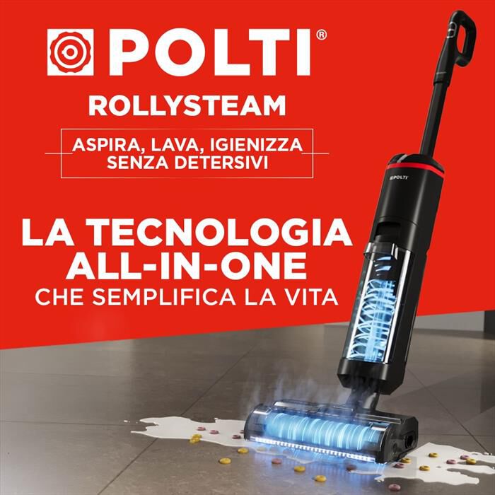 POLTI - Lavapavimenti ROLLYSTEAM WD40C-Nero