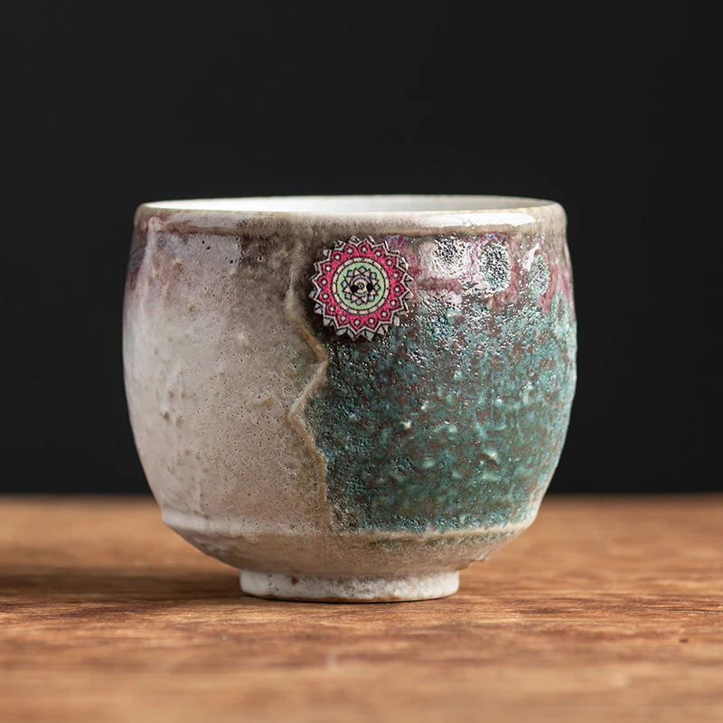 Buddha Stones Sunflower Kiln Change Ceramic Coffee Mug Tea Latte Espresso Coffee Cup 250ml