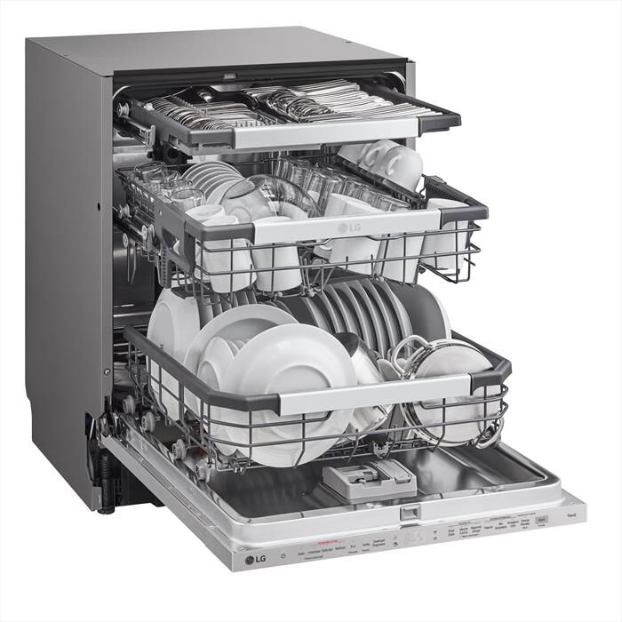 LG - Lavastoviglie QUADWASH DB475TXS Classe A 14coperti-Acciaio