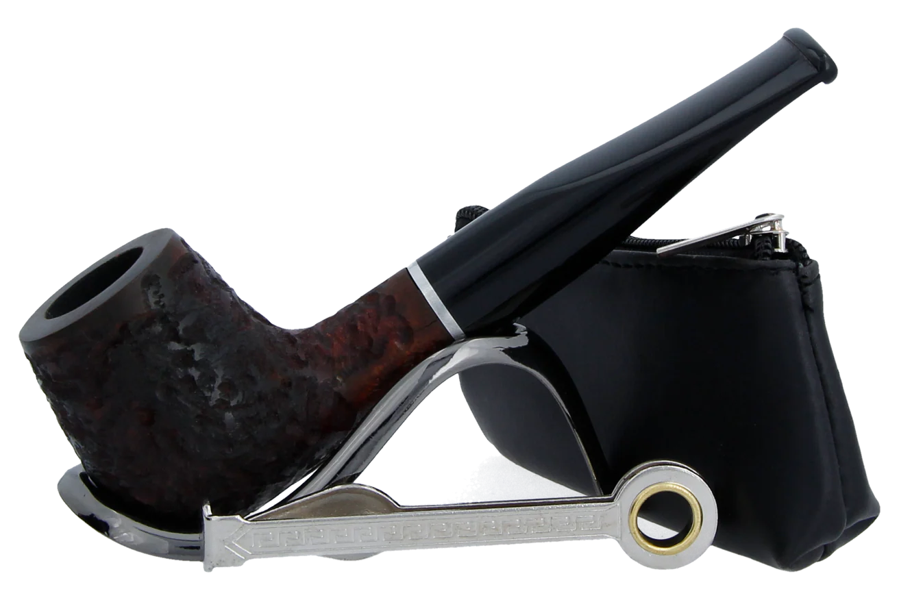 Smoke-King Pipe Smoker's Starter Kit - Black  Leather Pouch