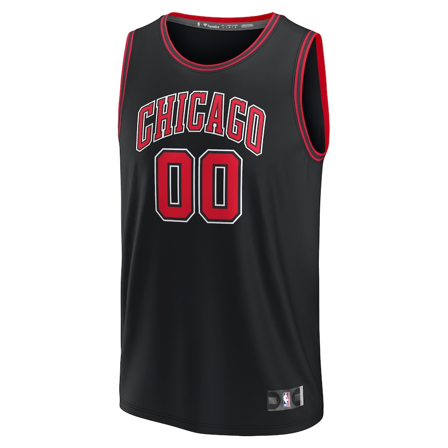 Youth Chicago Bulls Fanatics Black Fast Break Replica Custom Jersey - Statement Edition