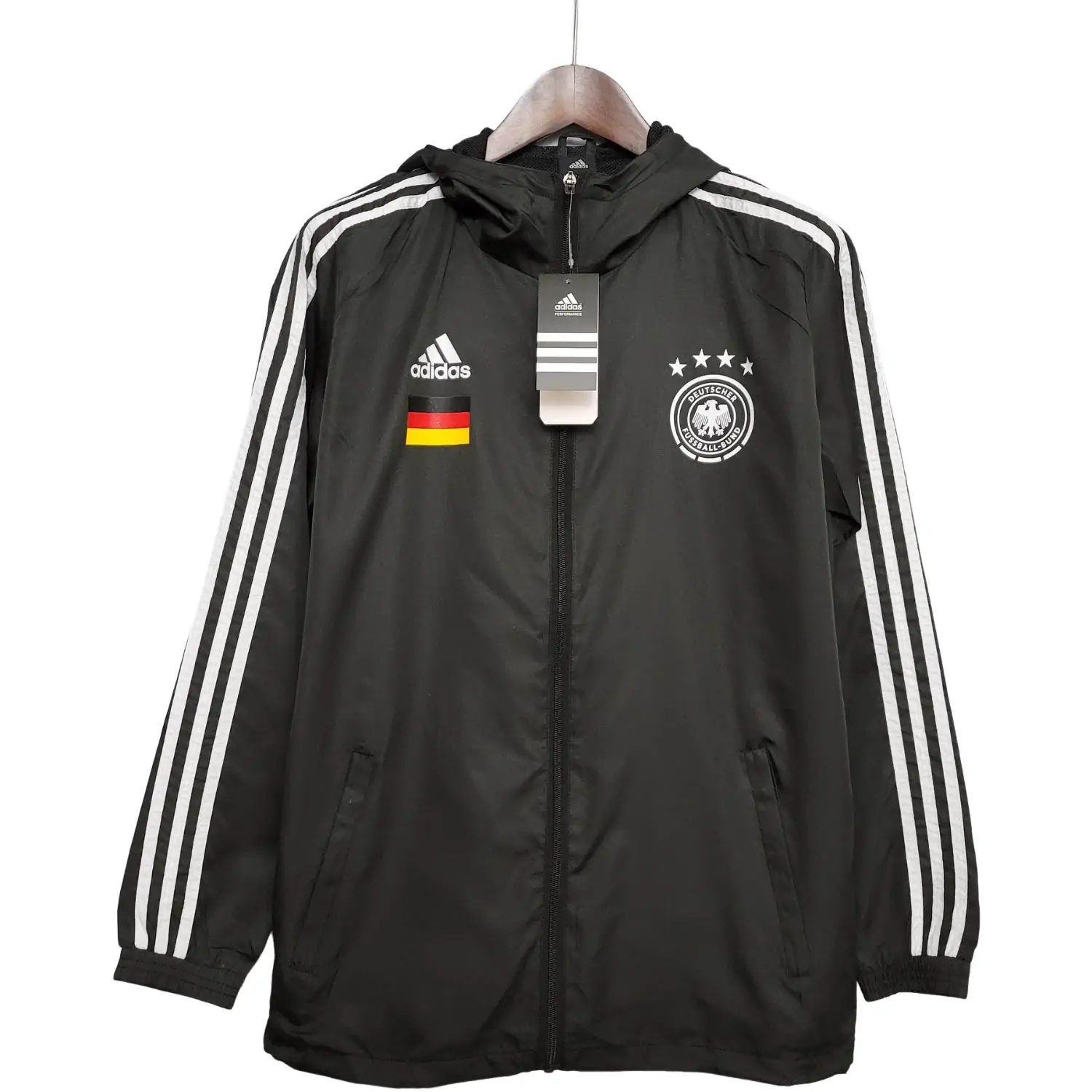 2021 Windbreaker Soccer Jersey Germany Black