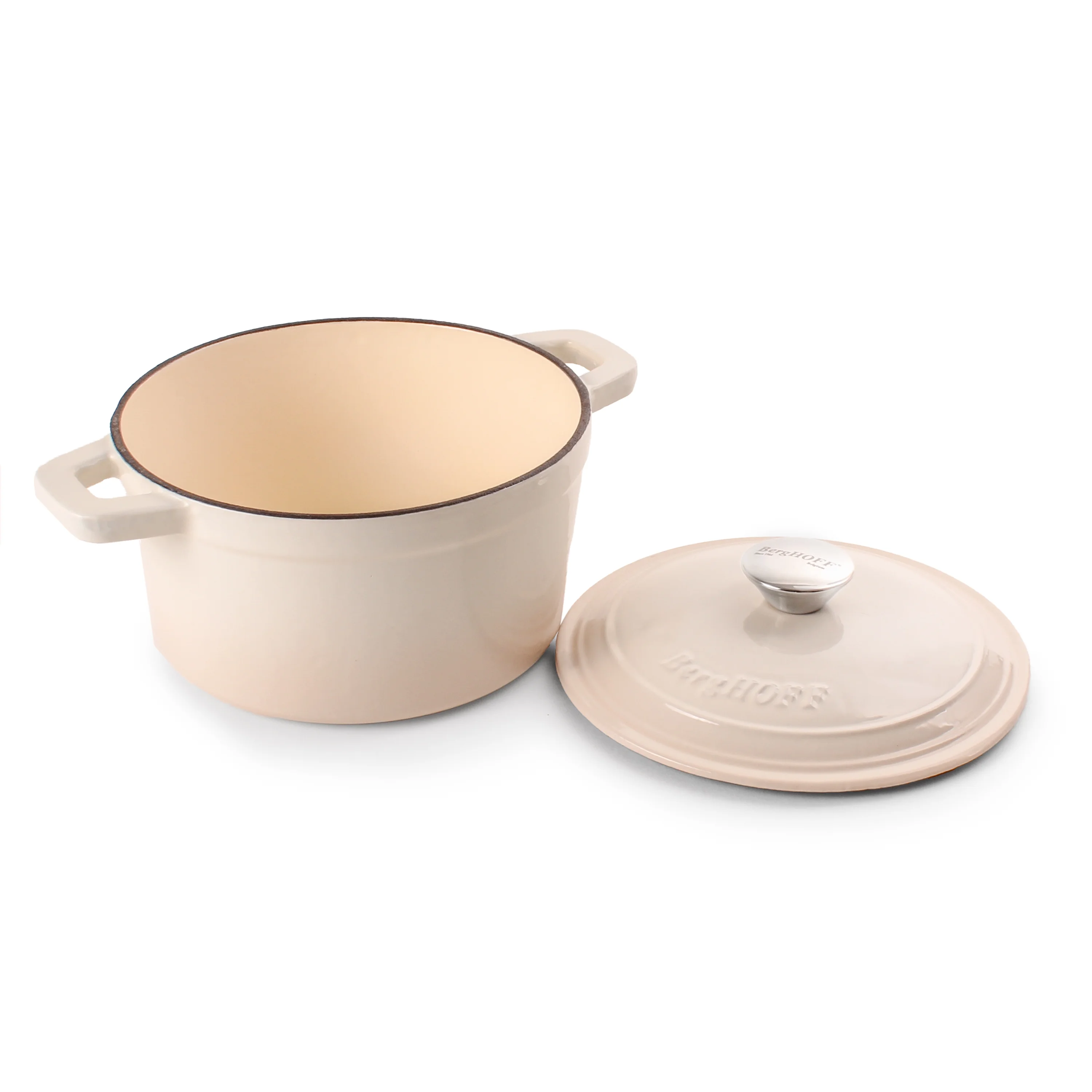 BergHOFF Neo 4Pc Cast Iron Set: 3qt. Covered Dutch Oven & 7qt. Covered Stockpot, Blue