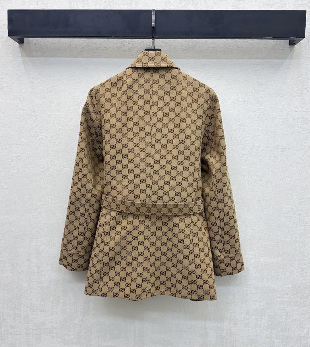 26NEW Jacquard Belt Mid-Length Coat