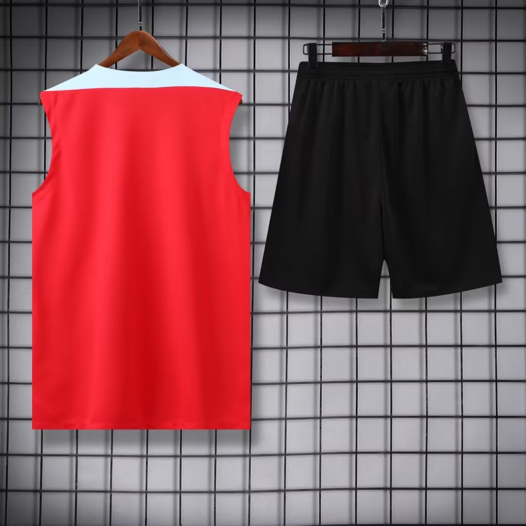 2024/2025 Barcelona Pre-match Training Red Jersey+Shorts 1:1 Thai Quality