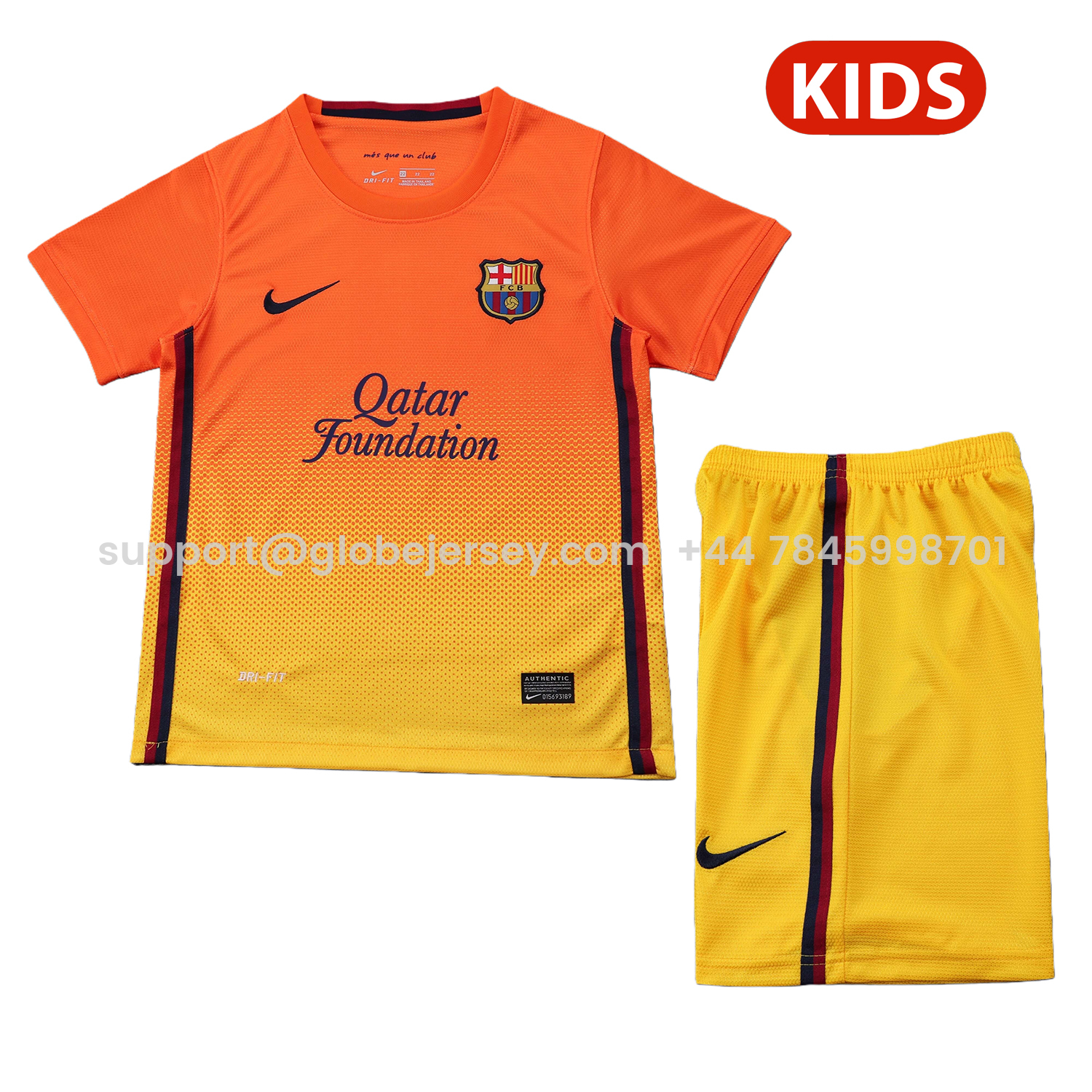Retro Barcelona 2012-13 Away Kids Kit