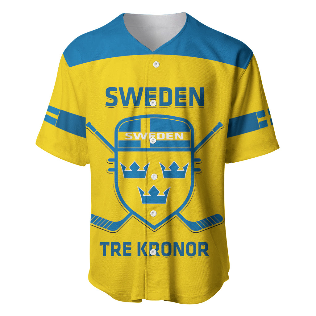 Custom Sweden Hockey Baseball Jersey 2024 Go Swedish LT14
