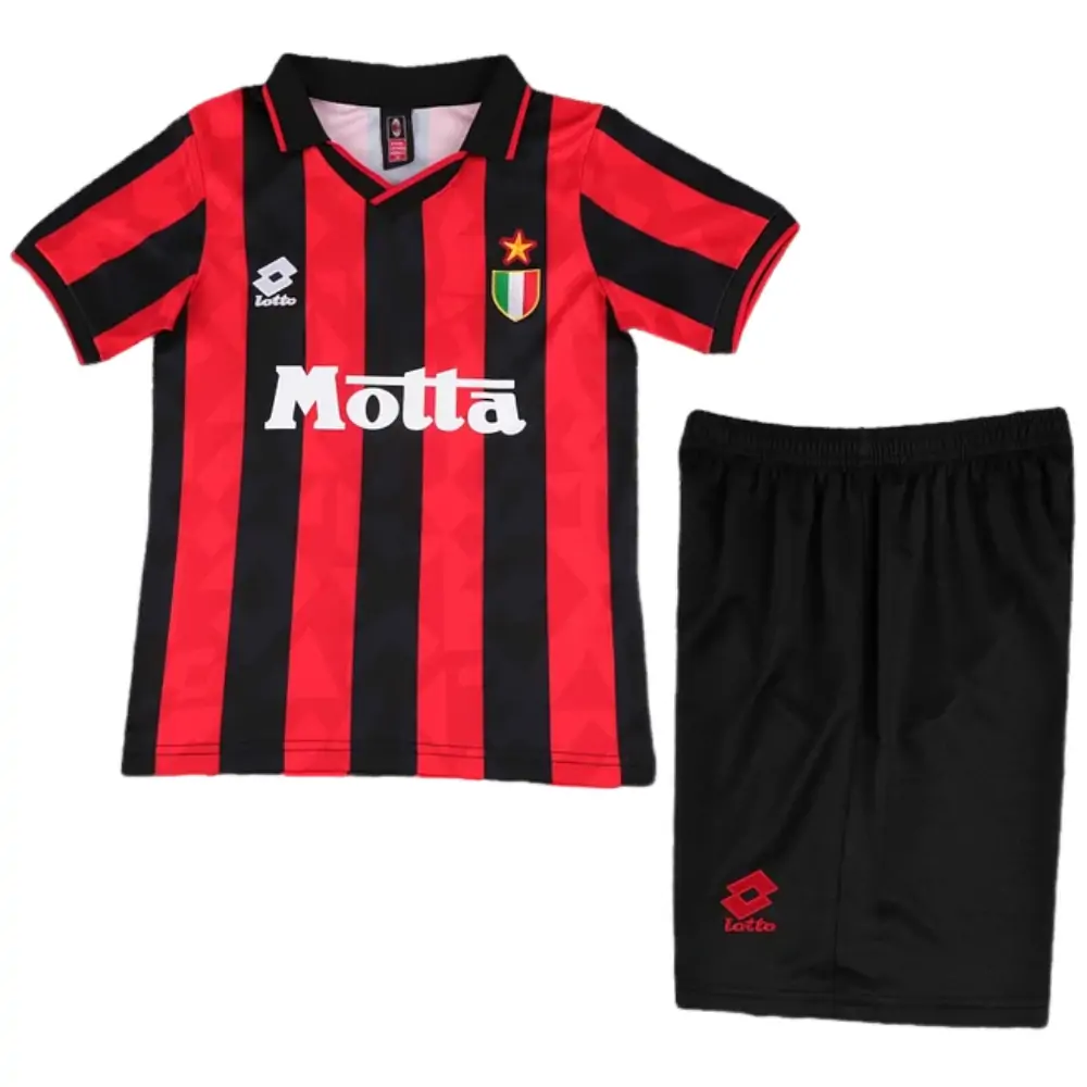 1993-94 AC Milan Home Retro Children's Jersey Set - Fans Edition