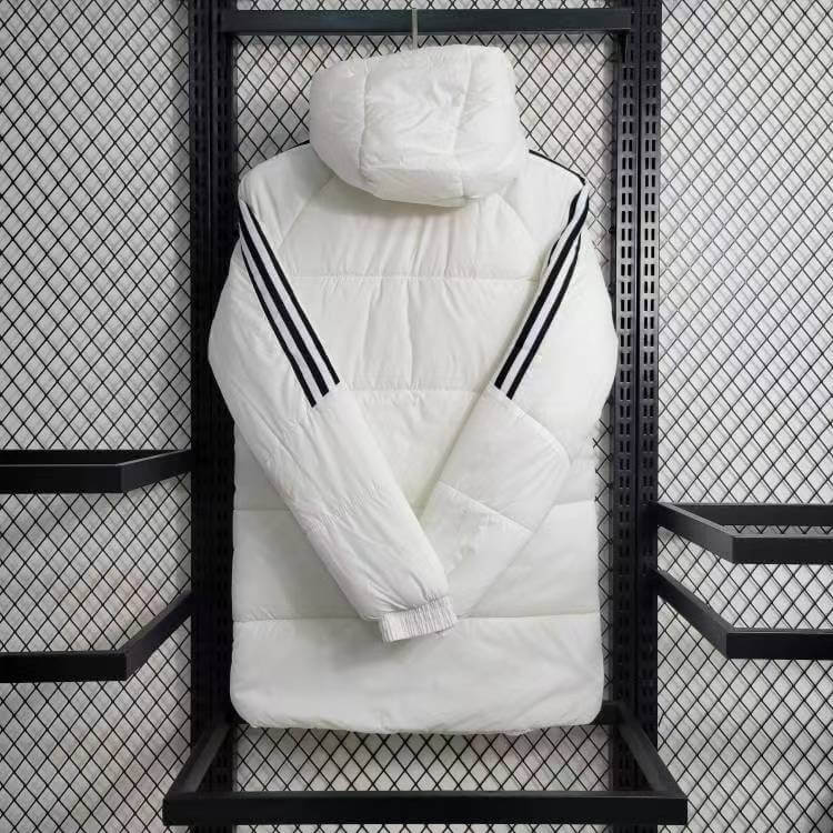 2024/2025 Real Madrid White Soccer Long Cotton jacket 1:1 Thai Quality