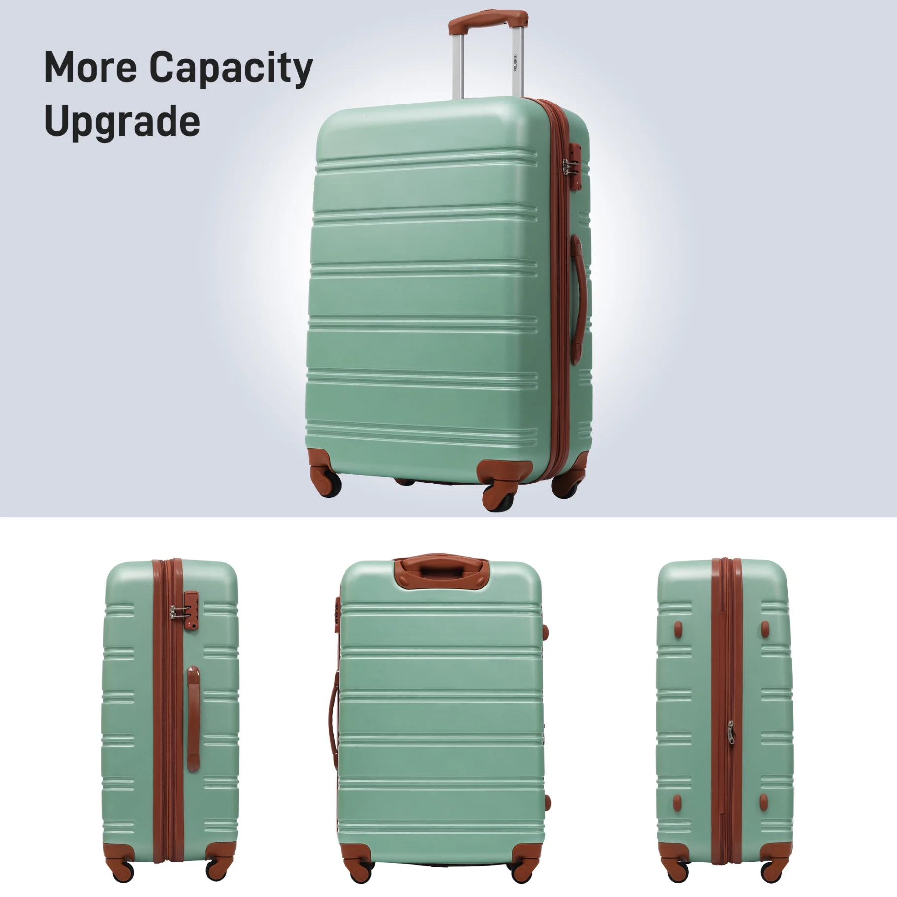 Luggage Sets 3 Piece, Hardside Expandable Ultra Durable PC Lightweight Carry On, Travel Suitcase Set with TSA Lock Spinner Wheels, Multicolor Purple