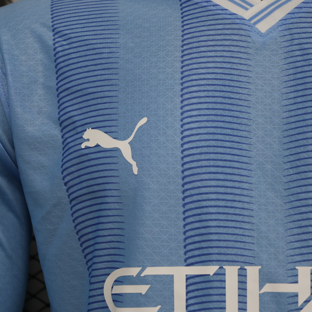2023/2024 Manchester City Home Long Sleeve Players Edition