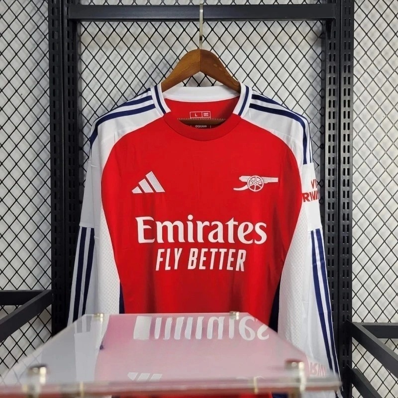 2024/2025 Long Sleeve Arsenal Home Football Shirt 1:1 Thai Quality