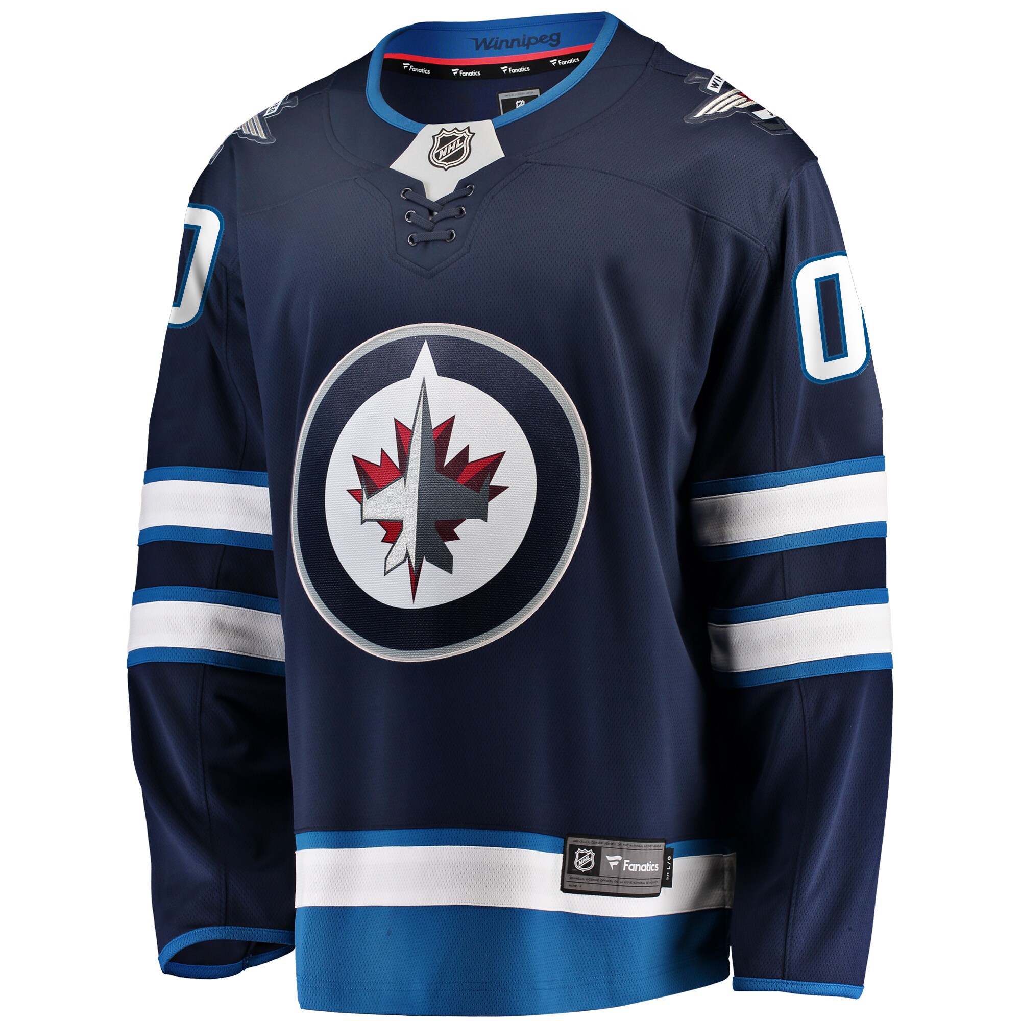 Winnipeg Jets Fanatics Home Breakaway Custom Jersey – Blue