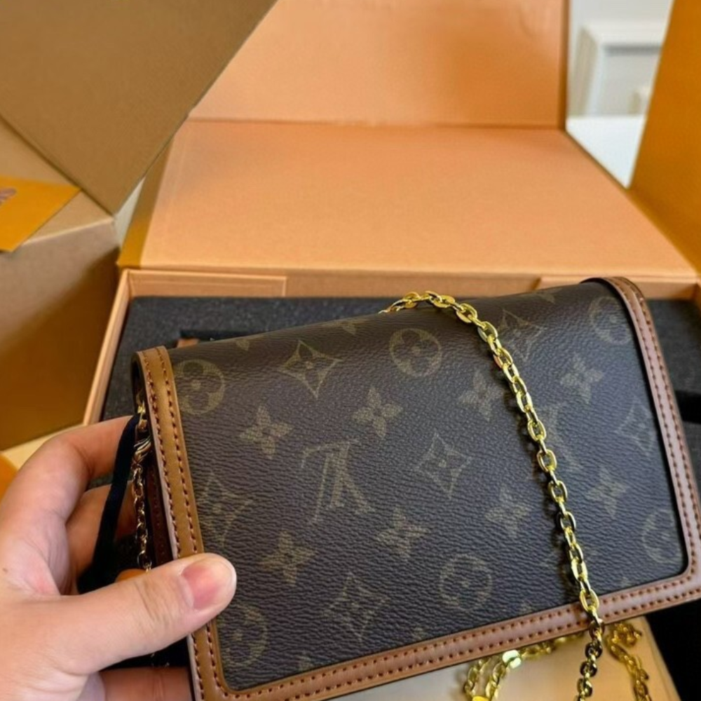 Louis Vuitton Dauphine Mm Brown 9.8 Inches M45958