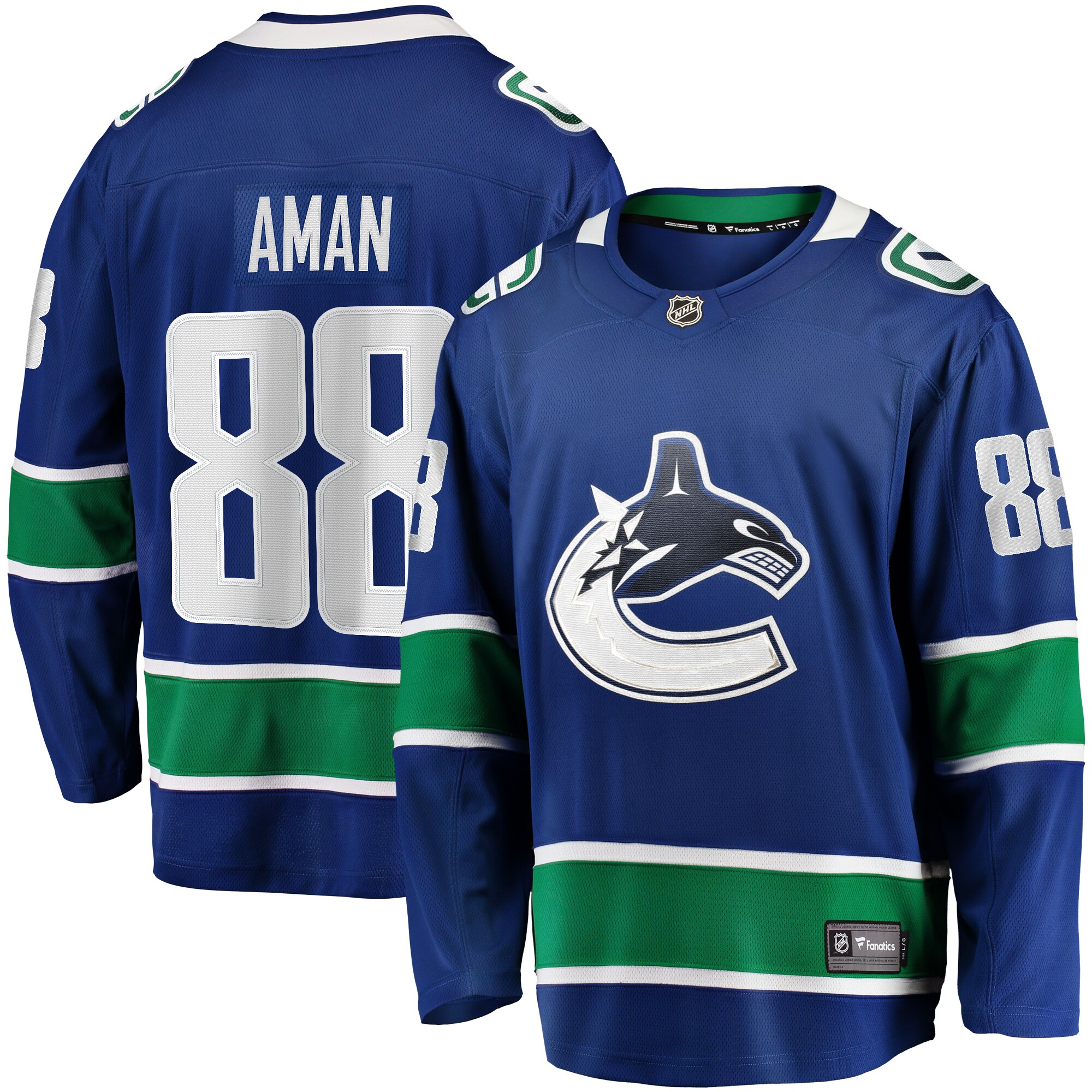 Nils Aman Vancouver Canucks Fanatics Home Premier Breakaway   Jersey – Blue