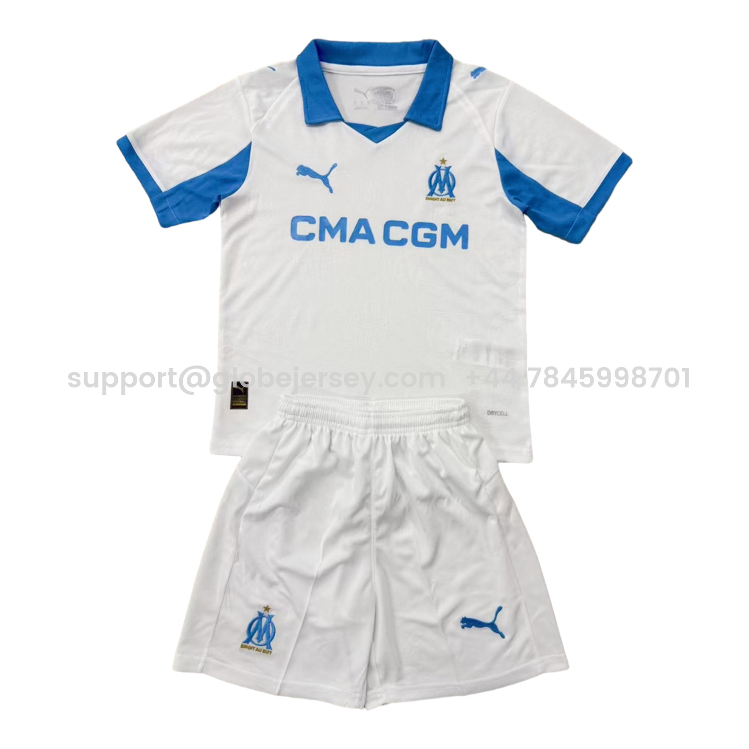 Marseille 25-26 Home Men's Adult Jersey Set - Fans Version