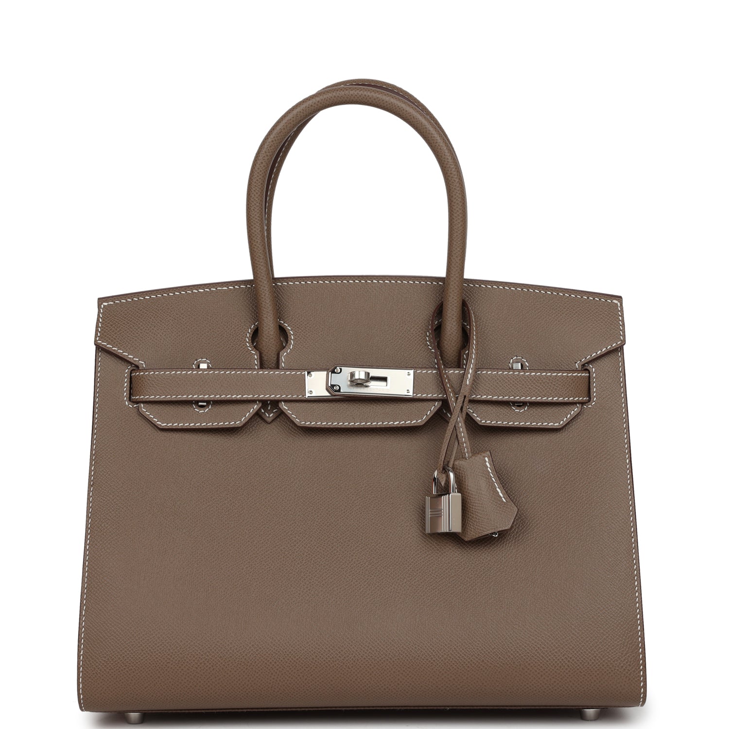 Birkin Sellier 30 Etoupe Epsom Palladium Hardware